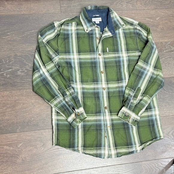 Carhartt Green and White Casual Button Down Shirt - Picture 1 of 6